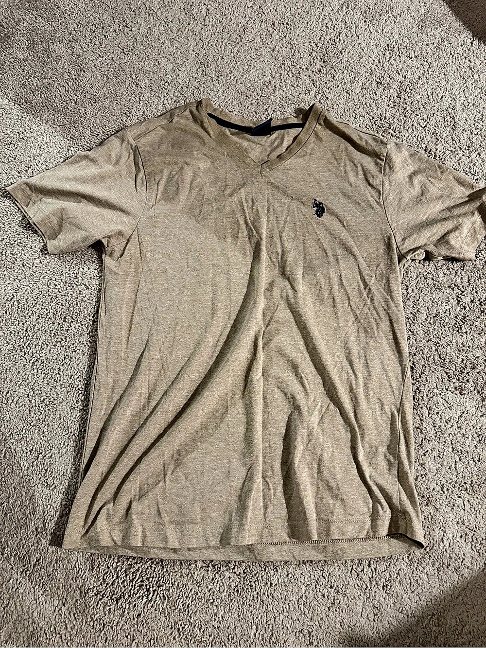 U.S. Polo Assn. Men's Cotton Short Sleeve Tee in Beige